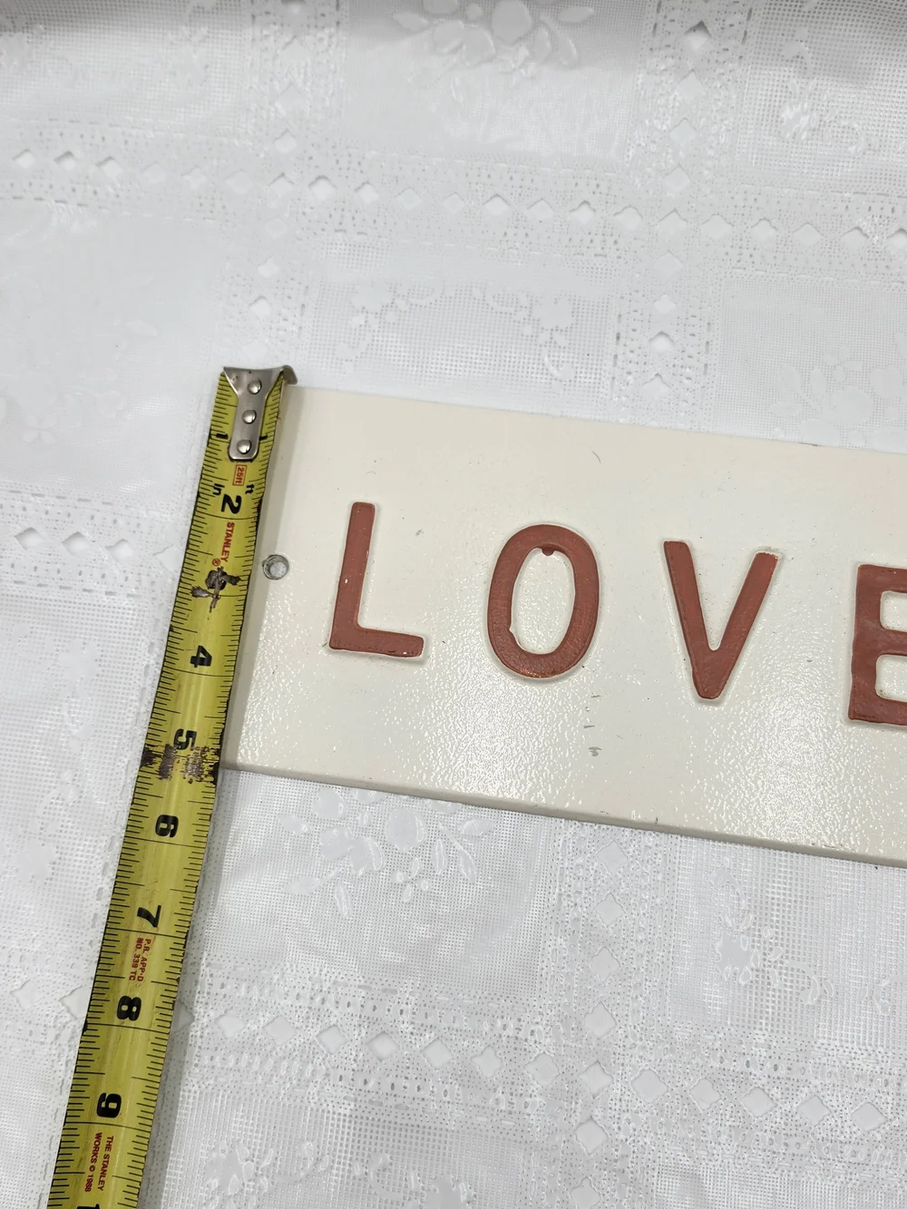 Hearth & Hand Magnolia LOVE Wall Art Sign Home Décor White 10”x 5”
